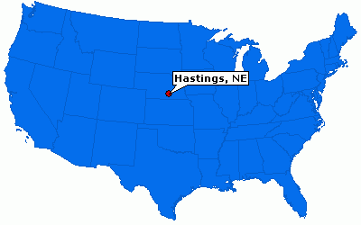 hastings nebraska map